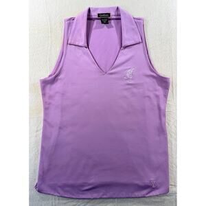 GOLFTINI LISA POLO, SIZE: Medium Lilac Purple Sleeveless Tank